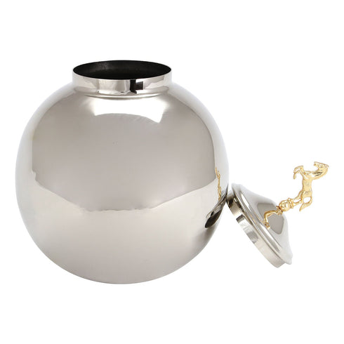 Chrome Bowl & Horse Decoration